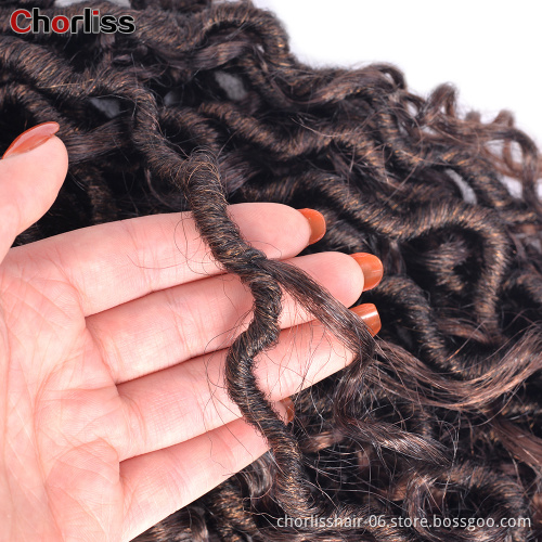Direct Sale Of In a Variety Of Colors Africas Favorite Hair Natural And Supple18 Inch Faux Locs Crochet Synthetic Hair Wigs